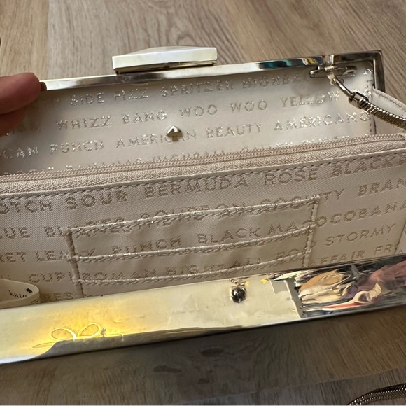 Kate Spade Madison Ave. Collection Emanuelle Gold Metal Mirror Clutch - Picture 11 of 16